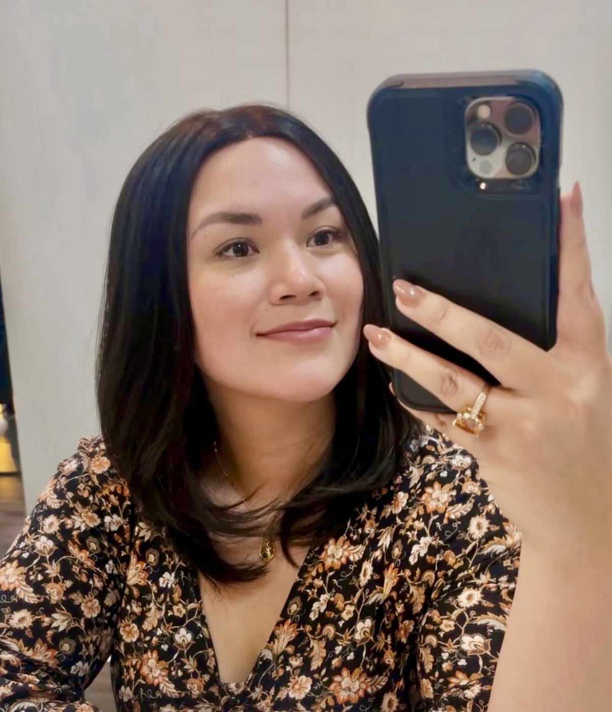 Abby Asistio wearing her custom HEADS human hair wig