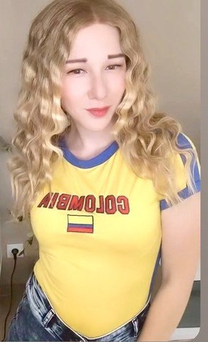 Golden curly human hair wig